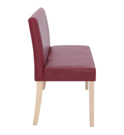 Banc 139,5 cm Rouge bordeaux Similicuir