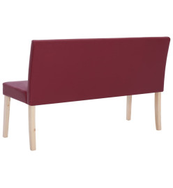 Banc 139,5 cm Rouge bordeaux Similicuir