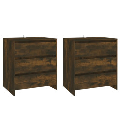 Buffets 3 pcs Chêne fumé Bois d'ingénierie