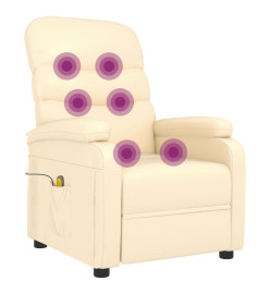 Fauteuil de massage Crème Similicuir