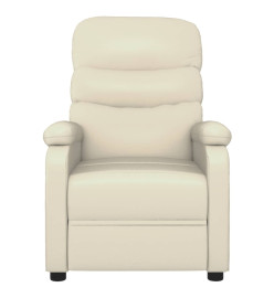 Fauteuil de massage électrique Crème Similicuir