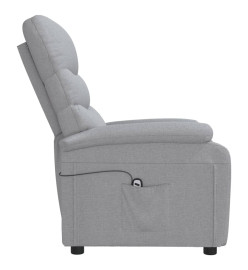 Fauteuil inclinable électrique Gris clair Tissu