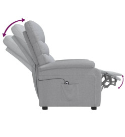 Fauteuil inclinable électrique Gris clair Tissu