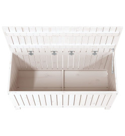 Boîte de rangement de jardin Blanc 115x49x60 cm Bois de pin