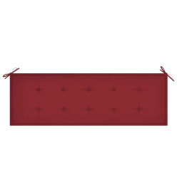 Banc de jardin empilable et coussin 159 cm Bois de teck massif