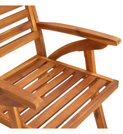 Chaises de jardin 3 pcs Bois d'acacia solide