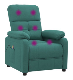 Fauteuil de massage Vert foncé Tissu