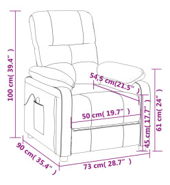 Fauteuil de massage Vert foncé Tissu