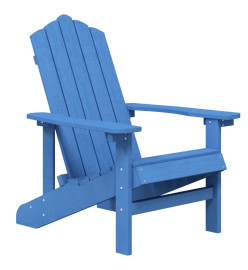 Chaises de jardin Adirondack avec table PEHD Bleu aqua