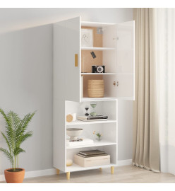 Armoire murale suspendue Blanc brillant 69,5x34x90 cm