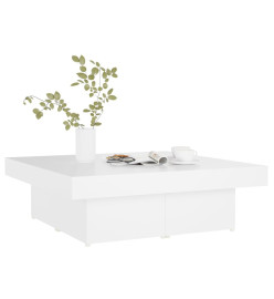 Table basse Blanc 90x90x28 cm Aggloméré