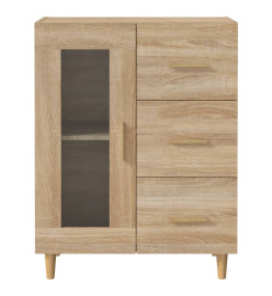 Buffet chêne sonoma 69,5x34x90 cm bois d'ingénierie