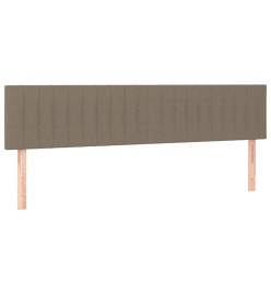 Sommier tapissier avec matelas et LED Taupe 180x200 cm Tissu