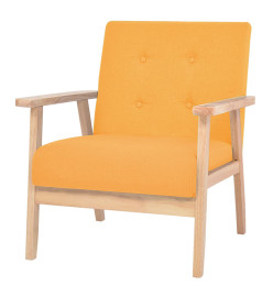 Ensemble de canapé 2 pcs Tissu jaune