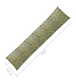 Filet de camouflage avec sac de rangement 1,5x8 m Vert