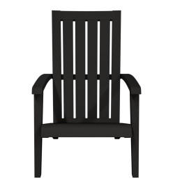 Chaises de jardin Adirondack lot de 2 noir polypropylène