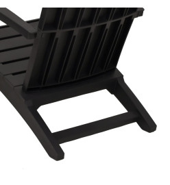 Chaises de jardin Adirondack lot de 2 noir polypropylène