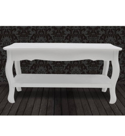 Table basse 2 couches MDF Blanc