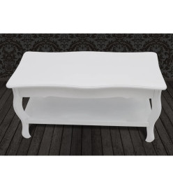 Table basse 2 couches MDF Blanc