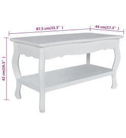 Table basse 2 couches MDF Blanc