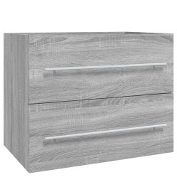 Armoire de lavabo Sonoma gris 60x38,5x48 cm Bois d'ingénierie