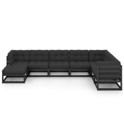 Salon de jardin 8 pcs avec coussins Bois de pin massif