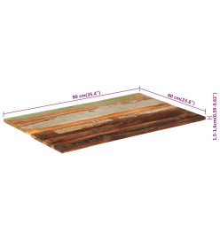 Dessus de table rectangulaire 60x90 cm 15-16 mm Bois récupéré