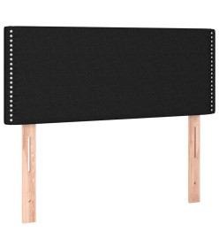 Lit à sommier tapissier avec matelas Noir 90x200 cm Tissu