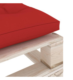 Salon palette de jardin 6 pcs avec coussins bois de pin