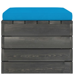Salon palette de jardin 3 pcs avec coussins Bois de pin massif