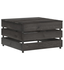 Salon de jardin 12 pcs avec coussins Bois imprégné de gris
