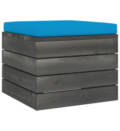 Salon palette de jardin 11 pcs avec coussins Bois de pin massif