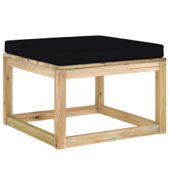 Salon de jardin 8 pcs avec coussins bois de pin imprégné