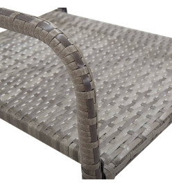 Ensemble de salle à manger de jardin 3 pcs Résine tressée Gris