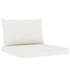 Salon de jardin 8 pcs avec coussins Crème