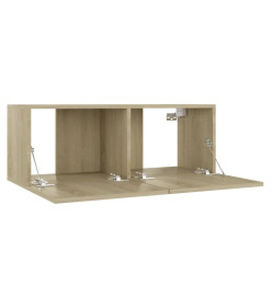 Ensemble de meubles TV 3 pcs Chêne sonoma Aggloméré