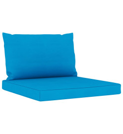 Salon de jardin 6 pcs avec coussins bleu clair