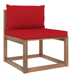 Salon palette de jardin 5 pcs et coussins Bois de pin imprégné