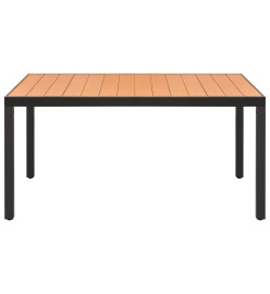 Ensemble de salle à manger de jardin 5 pcs Noir et marron