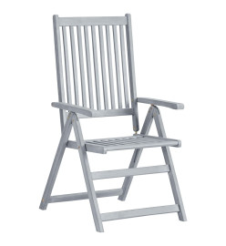 Chaises inclinables de jardin 6 pcs avec coussins Bois d'acacia