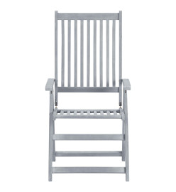 Chaises inclinables de jardin 6 pcs avec coussins Bois d'acacia