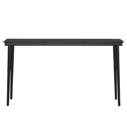 Mobilier de salle à manger de jardin coussins 7 pcs Marron/noir