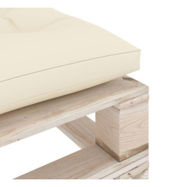 Salon palette de jardin 6 pcs avec coussins bois de pin