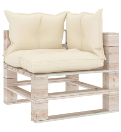 Salon palette de jardin 6 pcs avec coussins bois de pin