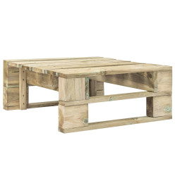 Salon de jardin palette 4pcs avec coussins pin imprégné de vert