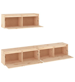 Meubles TV 3 pcs Bois massif de pin