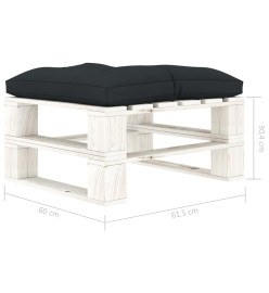 Salon palette de jardin 7 pcs avec coussins anthracite bois