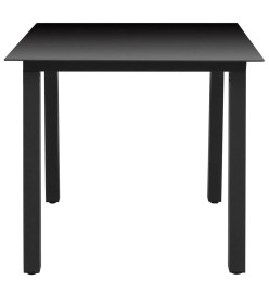 Mobilier à dîner de jardin et coussins 3pcs Résine tressée Gris