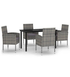 Ensemble de salle à manger de jardin 5 pcs Anthracite
