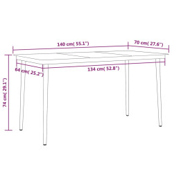 Ensemble de salle à manger de jardin 7 pcs Anthracite
